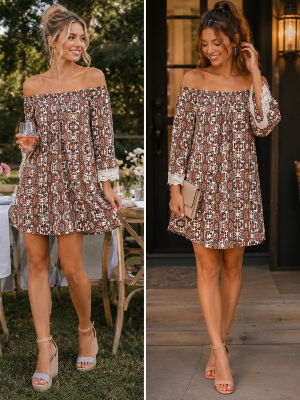 ALLISON BRITTNEY OFF SHOULDER DRESS